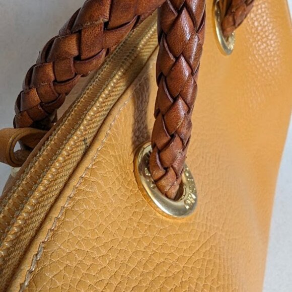 Orange Desmo Italian Leather Handbag - Picture 7 of 14